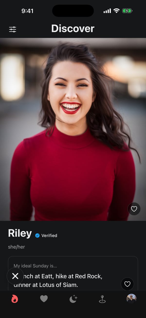 A profile in The Spot's Discover deck